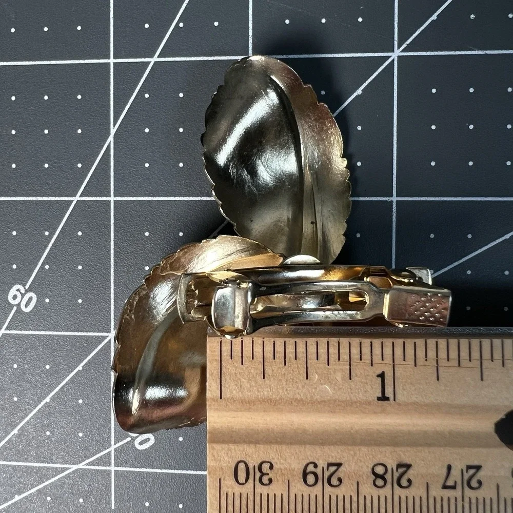Hobe Gold Tone Flower Hair Clip French Barrette MCM Vintage RARE Please Read